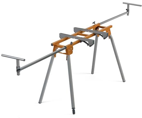 BORA Portable Miter Saw Stand 2nd Generation - Quick release Tool Mount - 114 Inches of Material Support - Universal Folding Compound Mitre Saw Stand fits Dewalt, Milwaukee, Ridgid, Bosch Chop Saws PM-4020