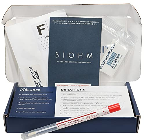 BIOHM Kit per test di salute intestinale per analisi del microbioma e della salute digestiva, kit di test a casa con punteggio intestinale, risultati facili da leggere e raccomandazioni utilizzabili