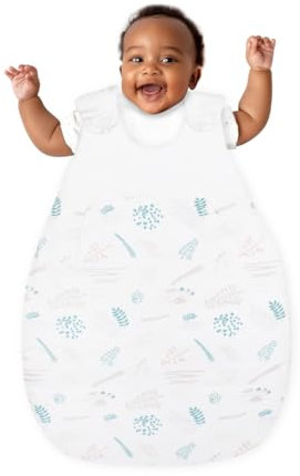 kolibri Baby-Schlafsack I Kliniklieferant Nr.1 I Atmungsaktiv I Für 0 bis 12 Monate | Ganzjahr Babyschlafsack I OEKO-TEX 100 zertifiziert | Ärmellos Schlafsack | 2.5 TOG | Floral | 62/68 |