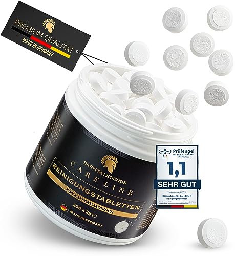 Barista Legends Care Line® Reinigungstabletten Kaffeevollautomaten - 200 x 2g - Kaffeemaschinen & Siebträger Reiniger Tabletten mit Clean Protect Formel - Kompatibel mit allen gängigen Marken