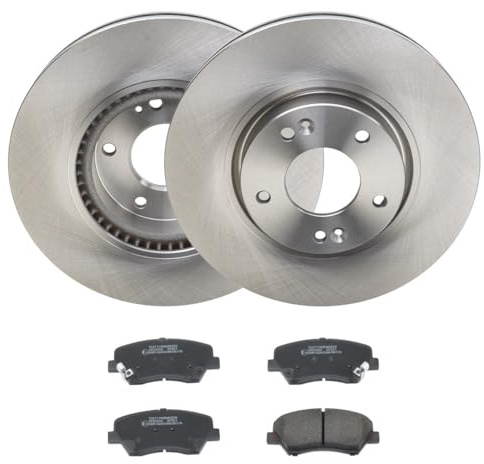 RIDEX 3405B2065 Juego para eje Kit de discos de freno y pastillas Delantero sin tornillos compatible con HYUNDAI i30 GD