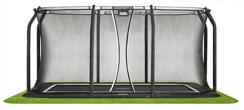 Salta Royal Baseground + Ground Safety net - Inground trampoline with safety net - 396 x 244 - Rectangular - Black