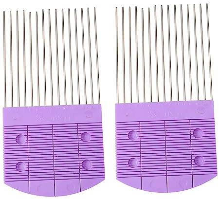 HAPINARY 2pcs Quilling Combs Paper Craft Tools for DIY Projects Purple for Paper Weaving and Crafting Activities