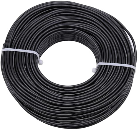 Uxney Filo metallico per gioielli, filo di alluminio 0,8mm - Per lavori manuali, creazione di gioielli, fai da te e artigianato in metallo (Nero, 30 metri)