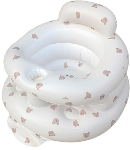 Upgrade Baby Inflatable Seat for Babies 3-36 Months Built in Air Pump Infant Back Support Summer Sofa Toddler Chair for Sit Up Baby Shower Seat Floor Seater Gifts (Upgrade Bear)