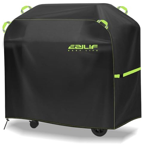 Ezilif Grillabdeckung Wetterfest 90x70x110cm Grill Abdeckung 420D Oxford-Gewebe Wasserdicht Reißfest, Schutz Grill vor Rost und Schimmel, Grill Abdeckhaube für Weber/Enders/Char Broil/Napoleon/Rösle