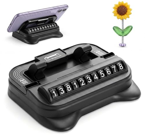 Porta Telefono Auto 360° Girevole Universale con Numero Parcheggio