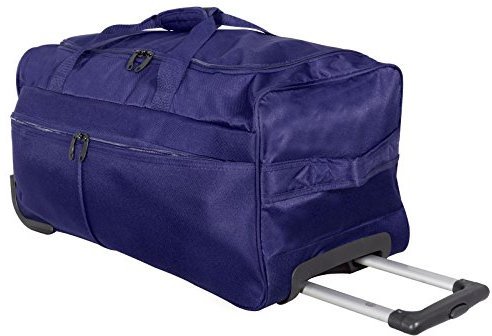 leichte XL Reisetasche 2 Rollen für Damen Herren 65 cm 70 Liter Trolley blau