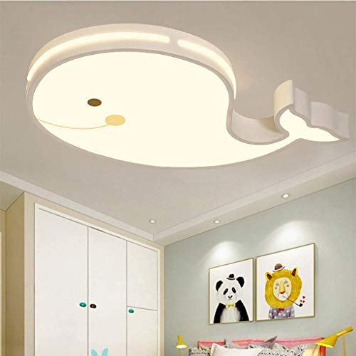 AOEH LED Deckenleuchte 60CM Raumbeleuchtung Delphinform Deckenlampe Junge Mädchen Baby Kinder Decke Licht Innenbeleuchtung Aufhängung Kinderzimmer Schlafzimmer Lampe Raumleuchten Kronleuchter,White