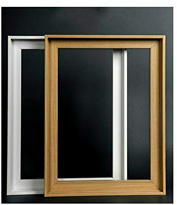 GVS-ART Kit fai-da-te per cornice flottante per tela tesa da 20x30 cm, profondità 1,5-2 cm, cornice nera, tagliata in pezzi, senza tela inclusa