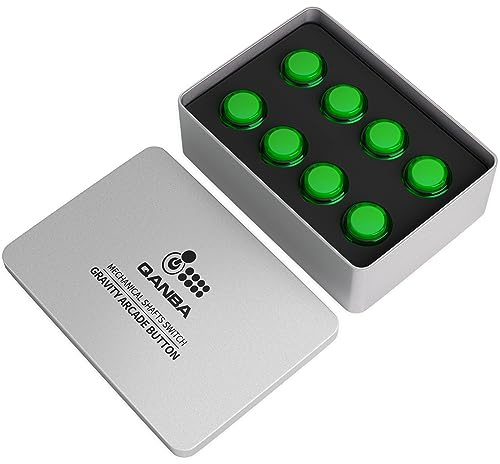 Qanba Gravity KS Mechanical Shafts Silent Pushbutton 30 mm snap-in (boxad) (klar grön D05 (8 st))