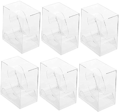LIFKOME 6pcs Transparent Watch Display Boxes Square Portable Watch Holder Storage Case for Jewelry for Home Travel Use Unisex Design