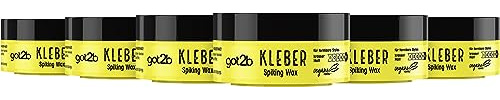 got2b Kleber Spiking Wax Halt 6 (75 ml), Haarwax mit krassem Halt für vertikale Styles, Haargel für Männer modelliert wie ein Wax und hält wie ein Kleber, 6x 75 ml