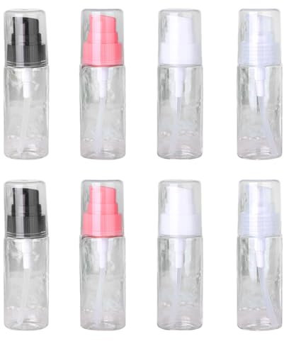 YOCDNOV 8 flaconi Vuoti Portatili da 10 ml da - Spruzzino Nebulizzatore Piccolo Bottiglie Spray,in plastica Trasparente, con Pompa a Pressione, per Cosmetici, Aromaterapia,Olio Essenziale, Profumo