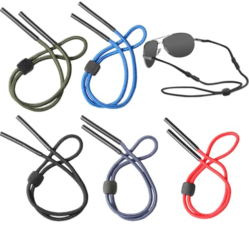 LAKJUOZ 5 Piezas Cinta para Gafas Flotante Cordon Gafas Hombre, para Deportes Acuáticos Y Tiempo Libre Flotante Y Sujeción Segura