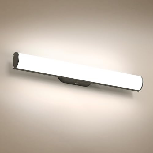 OOWOLF Specchio da Bagno Luce a Parete – 42,5 cm 12W 4000K Lampada LED per Trucco e Rasatura Illuminazione a Parete sopra lo Specchio IP44 per Toeletta