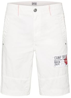 Camp David Pantalones cortos para hombre con lavado desgastado, masilla, M Corto