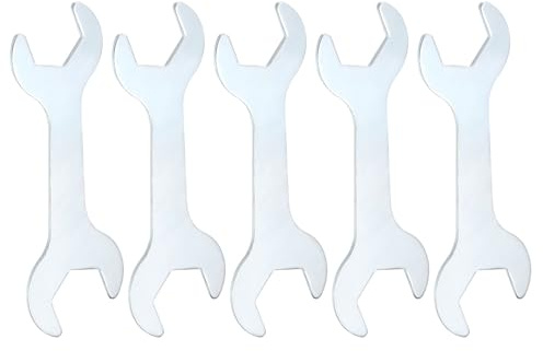 QUARKZMAN 5pcs Chiave Aperta Doppia Fine 22mm x 24mm Metrica Super Sottile Testa Piatta Chiave Aperta Zincata per Riparazione Auto Montaggio Mobili