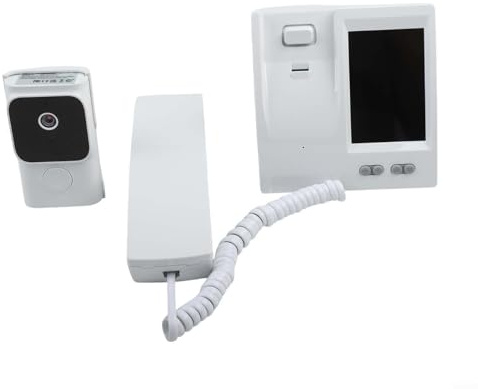 Gdfnmogo Timbre de video intercomunicador inalámbrico para puerta con monitor HD de 3.5 pulgadas, comunicación bidireccional, visión nocturna, no requiere WiFi, tonos de llamada personalizables