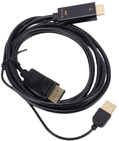 Annadue 4K@60Hz HDMI Till Displayport-kabel Hane Till Hane-adapter Kompatibel med Bärbara Datorer, PC, P5/Monitor, 1,8M