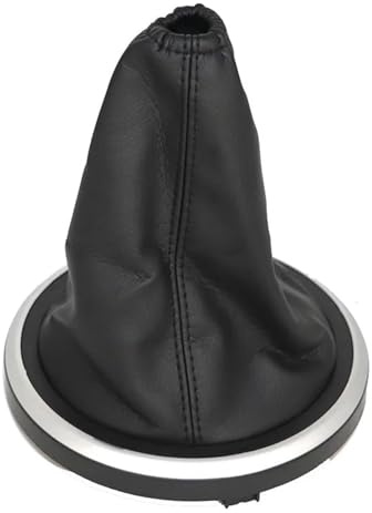 EUUEKathy Shift Boot Gaiter Frame Matte Chrome Fit for Ford Fiesta MK6 02-08 Black Car Shift Gear Knob Handle Shift Knob Head Car Styling Gear Shift Cover