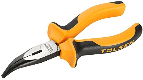 Tolsen PN11051518200171087 Pinze a becco piatto curva lunghezza 160 mm