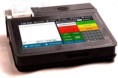 BLITZKASSE 10 All-in-One MINI Kasse mit Bondrucker und Kundenanzeige für Einzelhandel und Lieferservice: Kiosk, Imbiss, Zeitungskiosk, Laden. DSFinV-K, TSE-Konform, ohne ABO