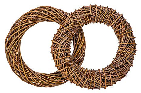 BooGardi Weidenkranz eingedreht · 9 Größen · Ø 25cm · Dekoration aus Naturweide · Reben Weidenring · Tischdeko Wanddeko Hochzeitsdeko · Dekokranz