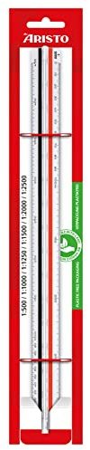 Aristo Échelle triangulaire en plastique avec réduction de 1 : 500/1000 / 1250/1500 / 2000/2500-30 cm de long pour mesure - C