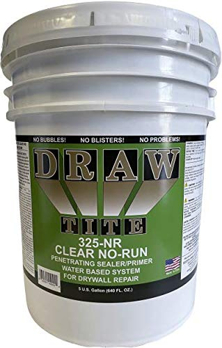 DRAWTITE Drywall Primer & Drywall Sealer, Drywall Repair, Wallpaper Repair, 5 Gallon, 640 Fl. Oz. (No Run)