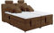 Froschkönig24 Palermo 180x200 cm Boxspringbett Bett mit Motor Schlamm, Ausführung:Variante 3