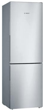 Bosch KGV36VLEAS, Série 4, Réfrigérateur congélateur, Pose libre, 186 x 60 cm, 214 L / 94 L, Inox