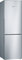 Bosch KGV36VLEAS, Série 4, Réfrigérateur congélateur, Pose libre, 186 x 60 cm, 214 L / 94 L, Inox