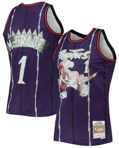 Mitchell & Ness Tracy McGrady #1 Toronto Raptors 75th Anniversary Swingman NBA Trikot Lila