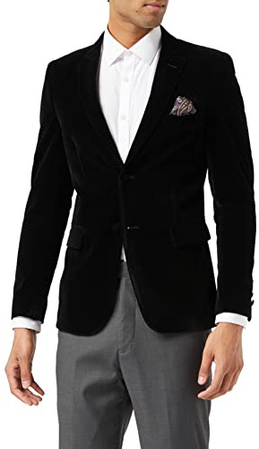 Gary- Black Velvet Blazers for Men [BLZ-GARY-BLACK-40UK]
