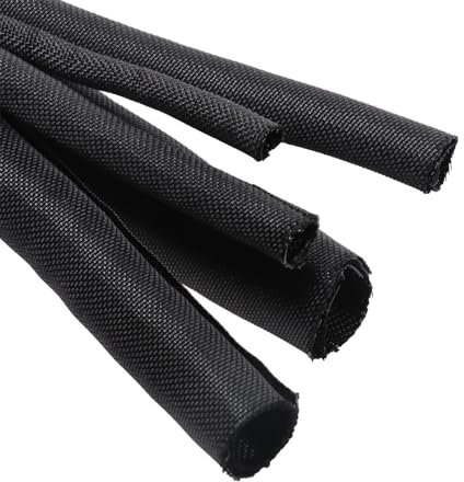 Automotive Wire Sheathing Split Wire Loom Braided Mesh Woven Cable Sleeve for Wires/Cable Cord Protector (1/4 - 18 Feet)