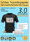 TransOurDream 100 Blatt+10 Silikonpapier,A4,Echte Inkjet/Laser Transferfolie,Bügelfolie für Dunkle Textilien,T-Shirt Papier für dunkle T-Shirts,Textilienfolien,transfer paper