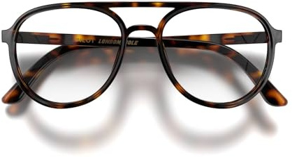LONDON MOLE® Pilot Lunettes de lecture fines et légères | Cadre classique de type pilote | Des lecteurs raffinés et intemporels | Unisex | Charnières à ressort