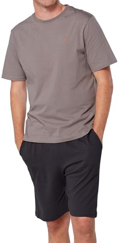 The Essentials Wardrobe Mens Pyjamas Shorty Short Sleeve Set Nightwear Pjs Loungewear Cotton Size S-4XL