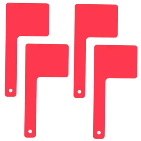 HEMOTON 4pcs Mailbox Flag Replacement Parts Acrylic Flags Decorative Mailbox Accessory Mail Indicator for Outdoor