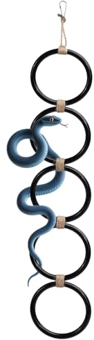 DONGKER Snake Climbing Rings,Hanging Installation Ball Python Enrichment Toys for Corn Snakes Garter Snakes Iguana Lizards Chameleons