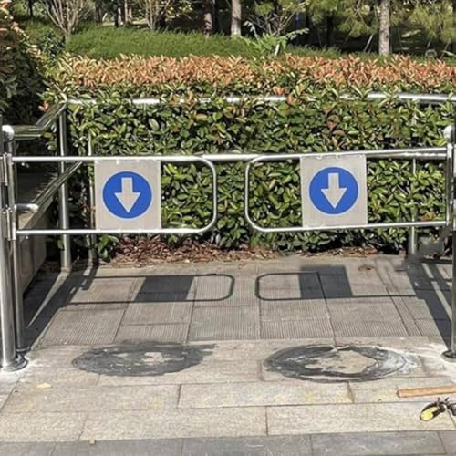 Portail à battant manuel à double action – 100 cm de haut – Porte d'entrée de supermarché idéale pour l'allée du parc d'usine – Accès à 90° Taille 130 x 100 cm pour une circulation facile