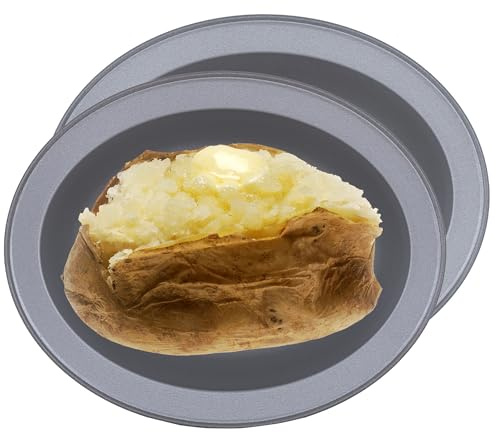 STORM TRADING GROUP Oval Pie Dishes Air Fryer Baking Tin Non Stick Ideal for Cooking, Baking & Roasting (2)