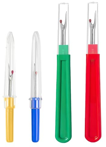 4 Pieces Seam Rippers Sewing Stitch Thread Unpicker Sewing Tool, for Quick Unpick Sewing (4Pcs Seam Ripper)