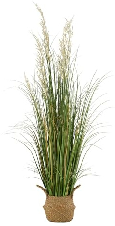 VEVOR Artificial Grass Plant, 47 inch Reed Flower Grass in Pot, Premium PVC Faux Fake Greenery Shrubs Plant for Indoor Outdoor House Home Garden Office Room Décor, Housewarming, 1 Pack Green