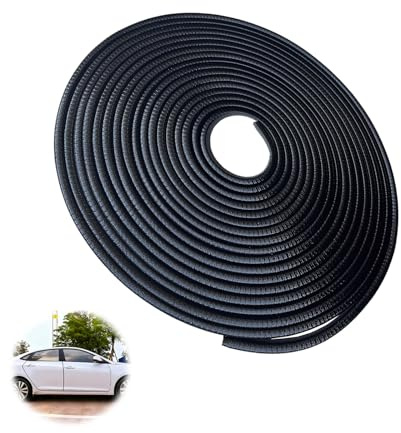 Protection de Bord de Portière de Voiture 10 m – Caoutchouc Noir en Forme de U sans Colle, Universelle pour la Protection des Portes de la Plupart des Voitures, Facile à Installer et Durable