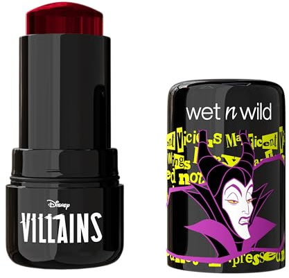 Wet n Wild x Disney Villains Extreme Evil Jelly Blush, Blush in Gel Modulabile e Illuminante, Finish Dewy Glow - Ispirato a Malefica, Fiery