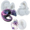 FUNSHOWCASE Drachen Epoxidharz Silikonformen Gießformen Meeresdrache Feuerdrache Drachenei 3er Set