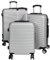Monopol Trendyshop365 Koffer-Set 3-teilig Hartschale Malaga 4 Räder Zahlenschloss Silber