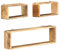 vidaXL 3X Mangoholz Massiv Würfel Wandregal Lounge Cube CD Regal Holzregal Bücherregal Würfelregal Wandboard Schwebegregal Regalwürfel